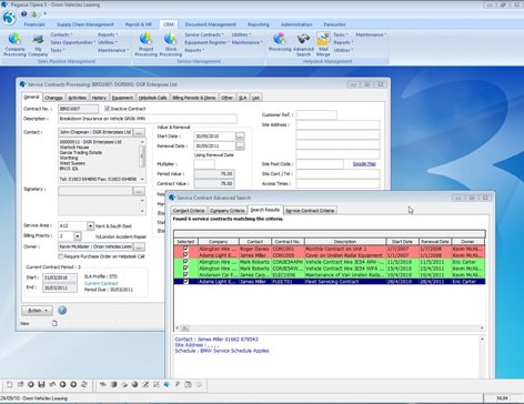 Pegasus Software Equipment Register
